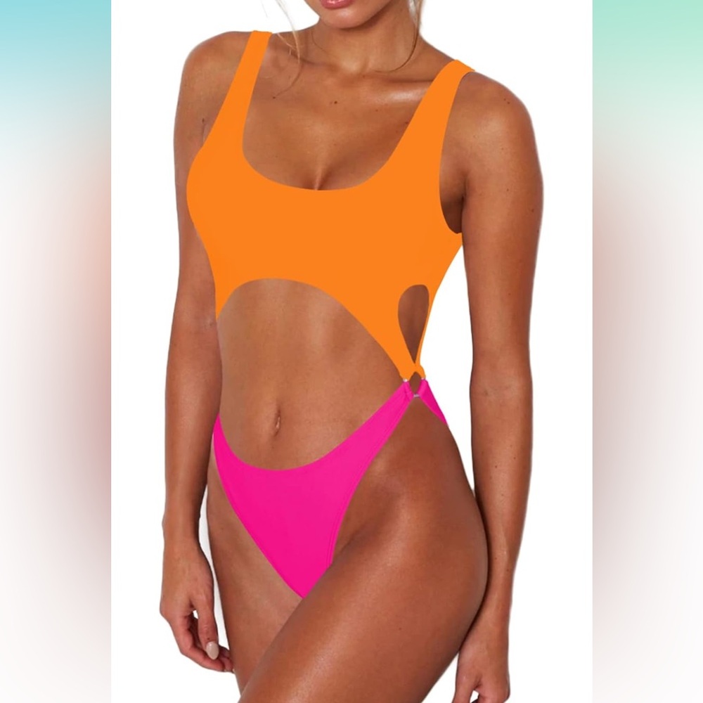 🚘New Women's Sexy One Piece Swimsuits Cheeky Thong Bikini Bathing Suit - Picture 4 of 12